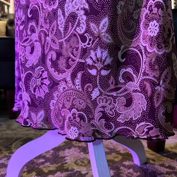 Hippie 60s style vintage patterned dress with ruffled sleeves - Picture 4 of 8